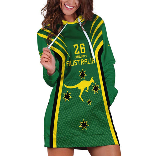 Australia Day 26 January Personalised Hoodie Dress With National Color