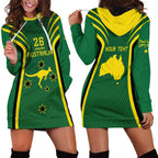 Australia Day 26 January Personalised Hoodie Dress With National Color
