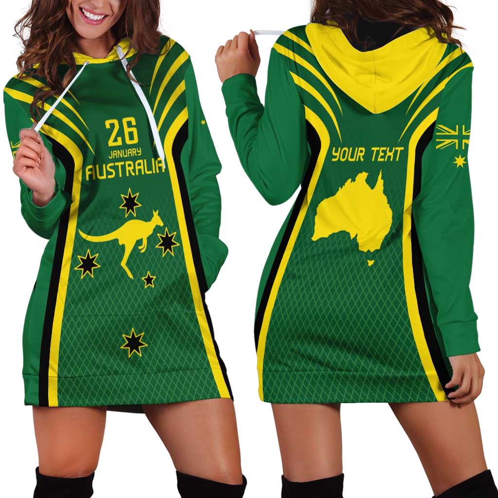 Australia Day 26 January Personalised Hoodie Dress With National Color