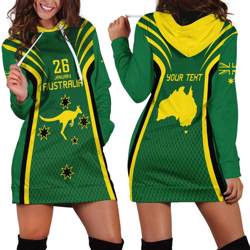 Australia Day 26 January Personalised Hoodie Dress With National Color