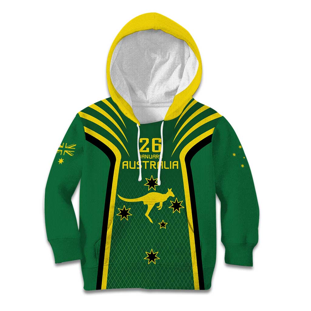 Australia Day 26 January Personalised Kid Hoodie With National Color