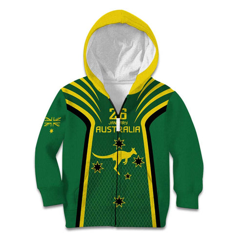 Australia Day 26 January Personalised Kid Hoodie With National Color