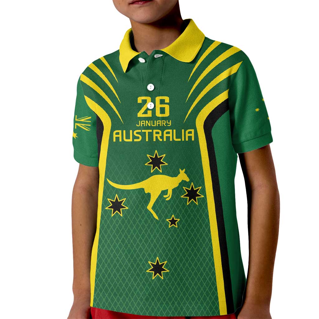 Australia Day 26 January Personalised Kid Polo Shirt With National Color
