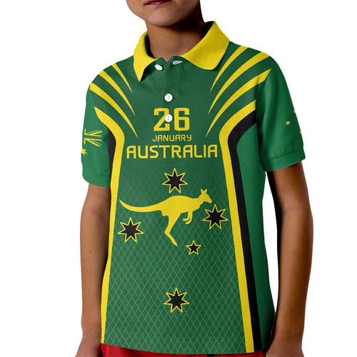 Australia Day 26 January Personalised Kid Polo Shirt With National Color