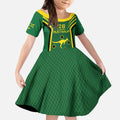 Australia Day 26 January Personalised Kid Short Sleeve Dress With National Color