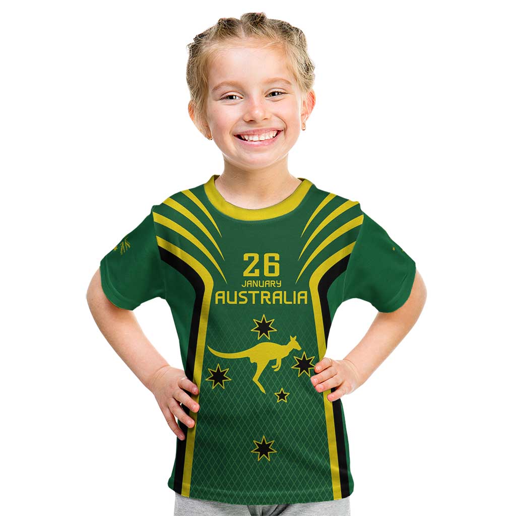Australia Day 26 January Personalised Kid T Shirt With National Color