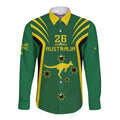 Australia Day 26 January Personalised Long Sleeve Button Shirt With National Color