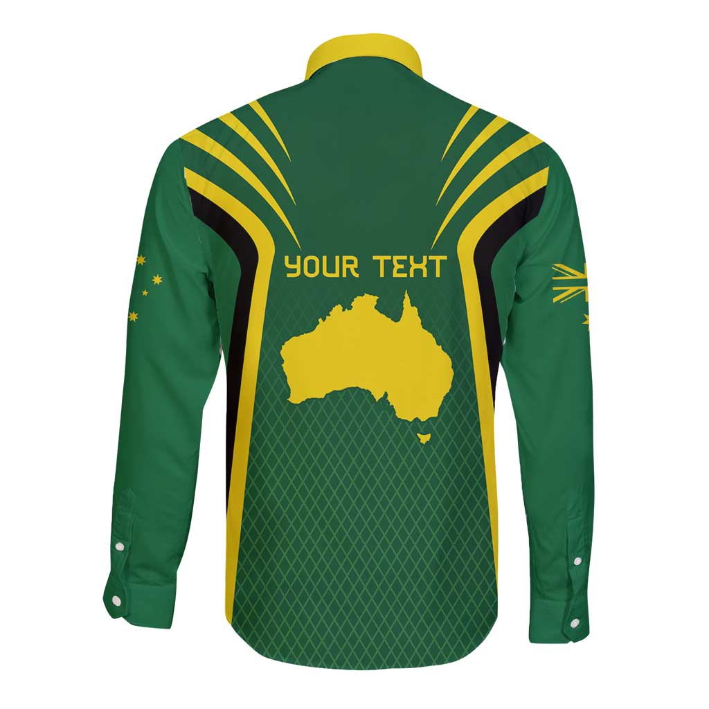 Australia Day 26 January Personalised Long Sleeve Button Shirt With National Color
