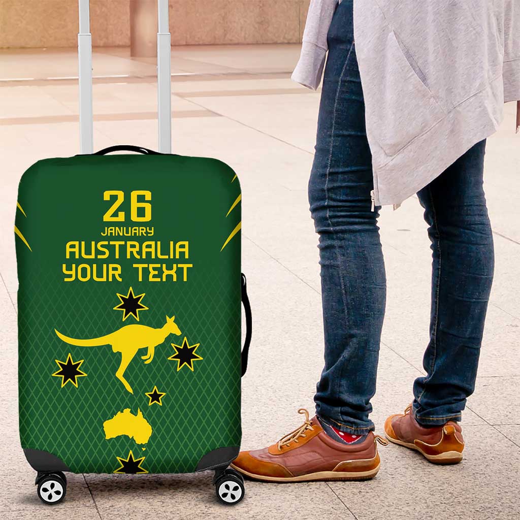 Australia Day 26 January Personalised Luggage Cover With National Color