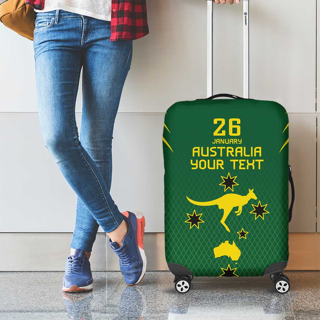 Australia Day 26 January Personalised Luggage Cover With National Color