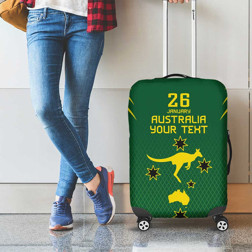 Australia Day 26 January Personalised Luggage Cover With National Color