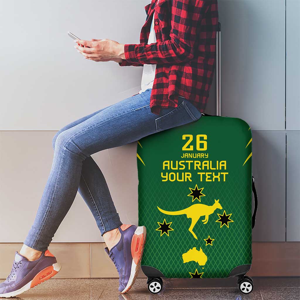 Australia Day 26 January Personalised Luggage Cover With National Color