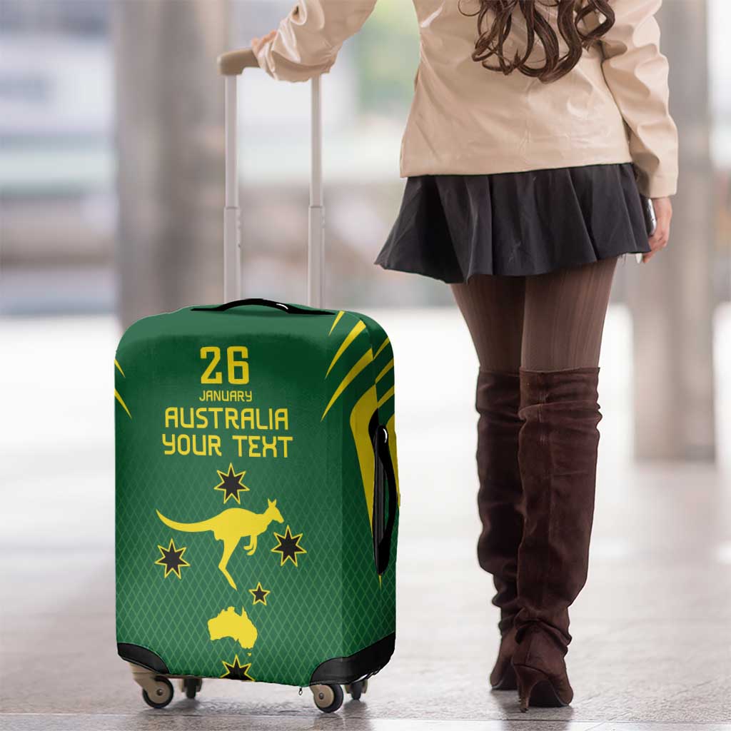 Australia Day 26 January Personalised Luggage Cover With National Color