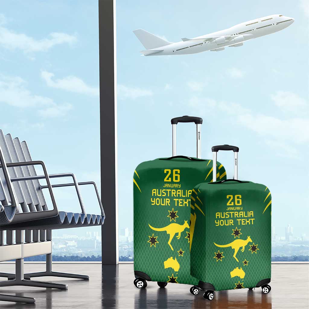 Australia Day 26 January Personalised Luggage Cover With National Color