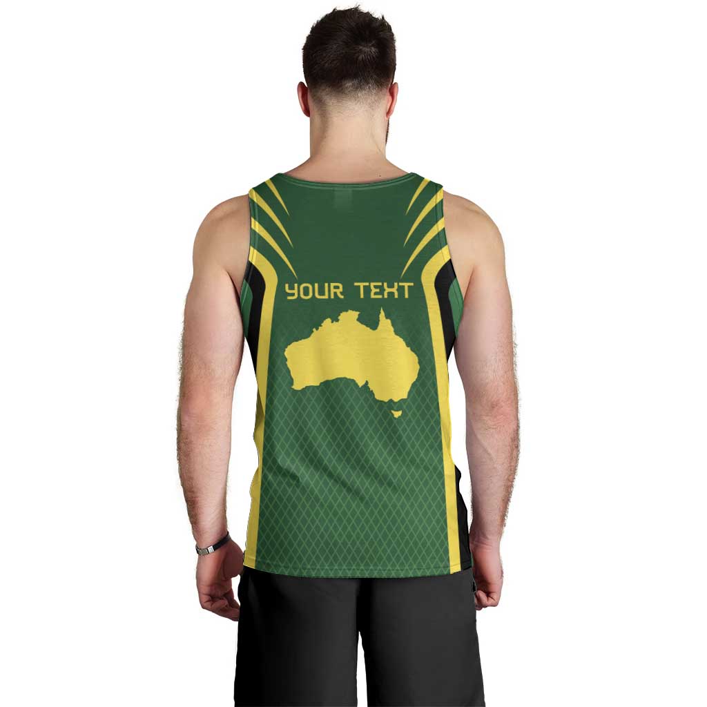 Australia Day 26 January Personalised Men Tank Top With National Color