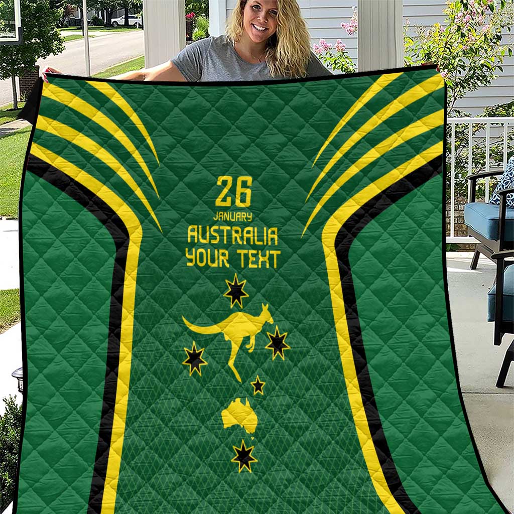 Australia Day 26 January Personalised Quilt With National Color