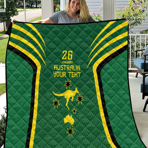 Australia Day 26 January Personalised Quilt With National Color
