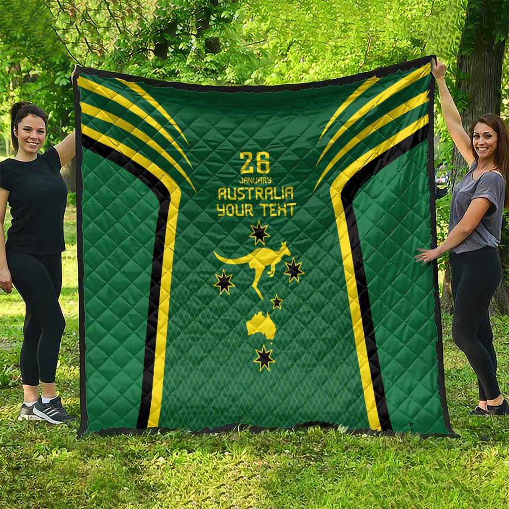 Australia Day 26 January Personalised Quilt With National Color