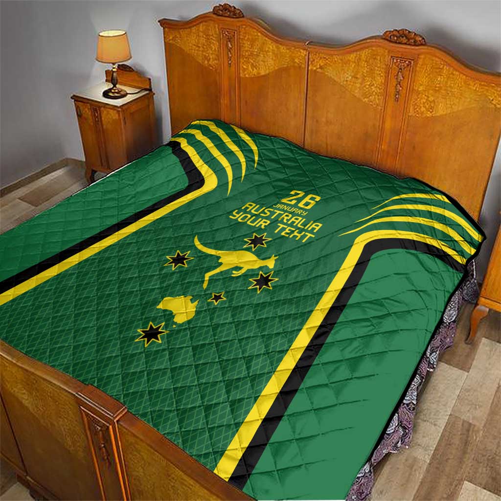 Australia Day 26 January Personalised Quilt With National Color