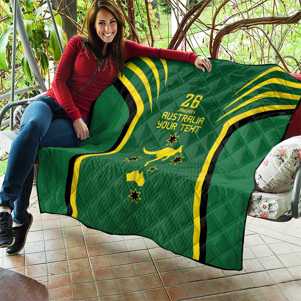 Australia Day 26 January Personalised Quilt With National Color