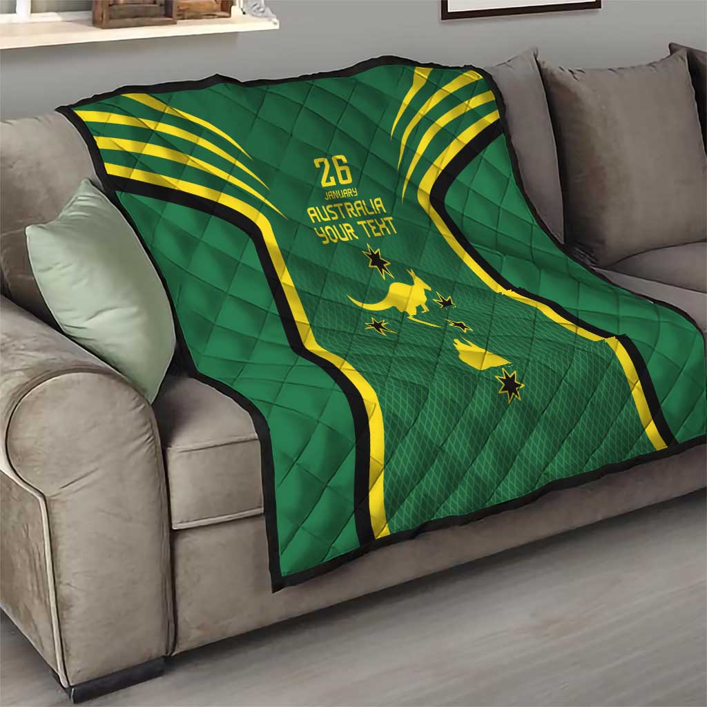 Australia Day 26 January Personalised Quilt With National Color