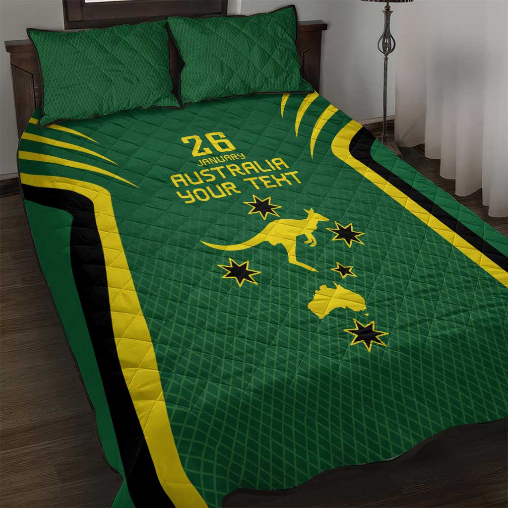 Australia Day 26 January Personalised Quilt Bed Set With National Color