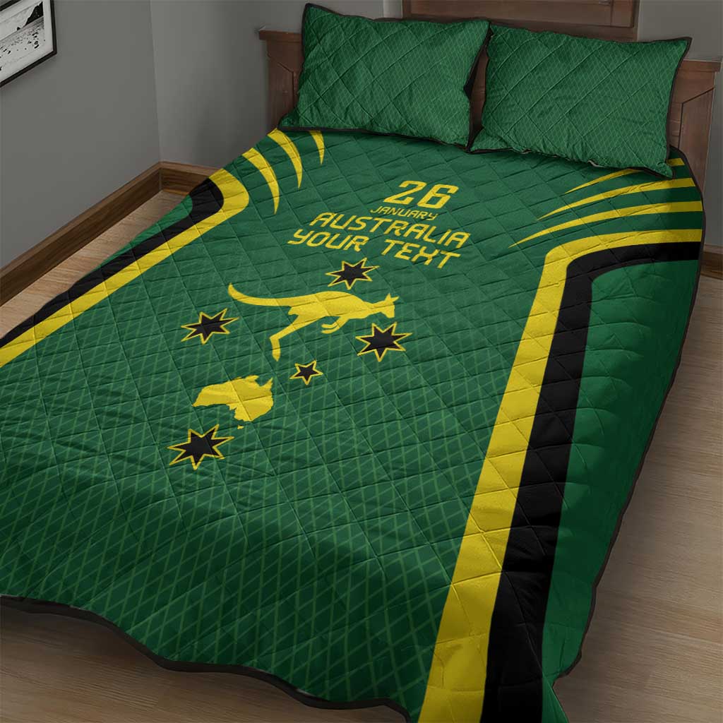 Australia Day 26 January Personalised Quilt Bed Set With National Color