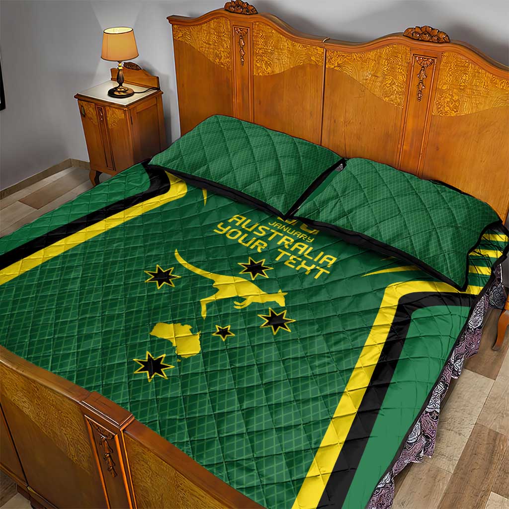 Australia Day 26 January Personalised Quilt Bed Set With National Color