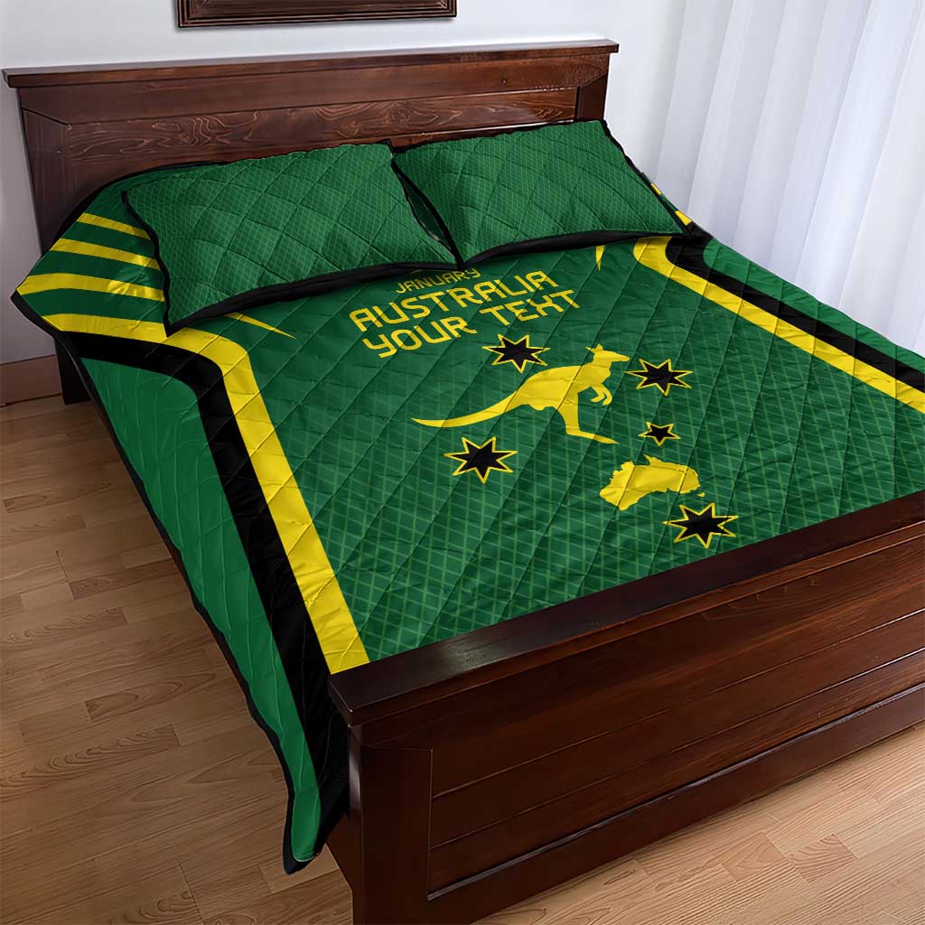 Australia Day 26 January Personalised Quilt Bed Set With National Color