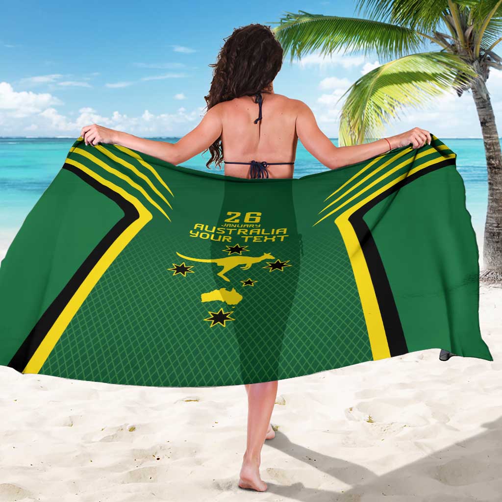 Australia Day 26 January Personalised Sarong With National Color