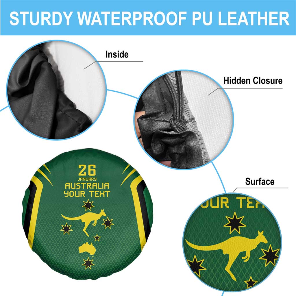 Australia Day 26 January Personalised Spare Tire Cover With National Color
