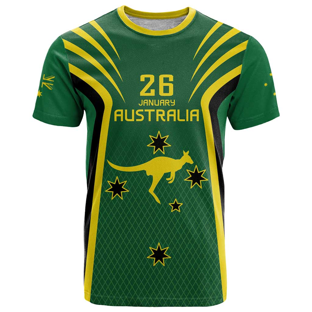 Australia Day 26 January Personalised T Shirt With National Color