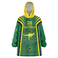 Australia Day 26 January Personalised Wearable Blanket Hoodie With National Color