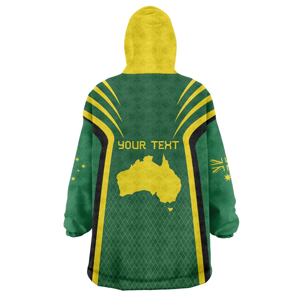 Australia Day 26 January Personalised Wearable Blanket Hoodie With National Color
