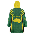 Australia Day 26 January Personalised Wearable Blanket Hoodie With National Color
