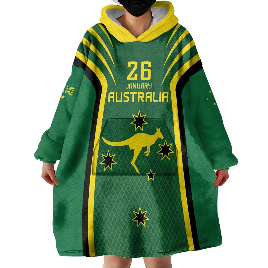 Australia Day 26 January Personalised Wearable Blanket Hoodie With National Color