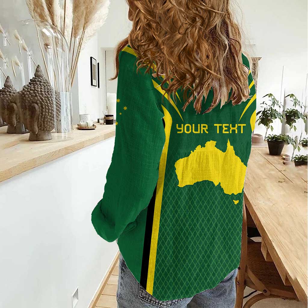 Australia Day 26 January Personalised Women Casual Shirt With National Color