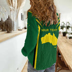 Australia Day 26 January Personalised Women Casual Shirt With National Color