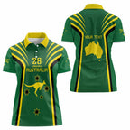 Australia Day 26 January Personalised Women Polo Shirt With National Color