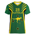 Australia Day 26 January Personalised Women V-Neck T-Shirt With National Color