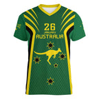 Australia Day 26 January Personalised Women V-Neck T-Shirt With National Color