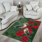 Kokaburra and Waratah Area Rug Aboriginal Art
