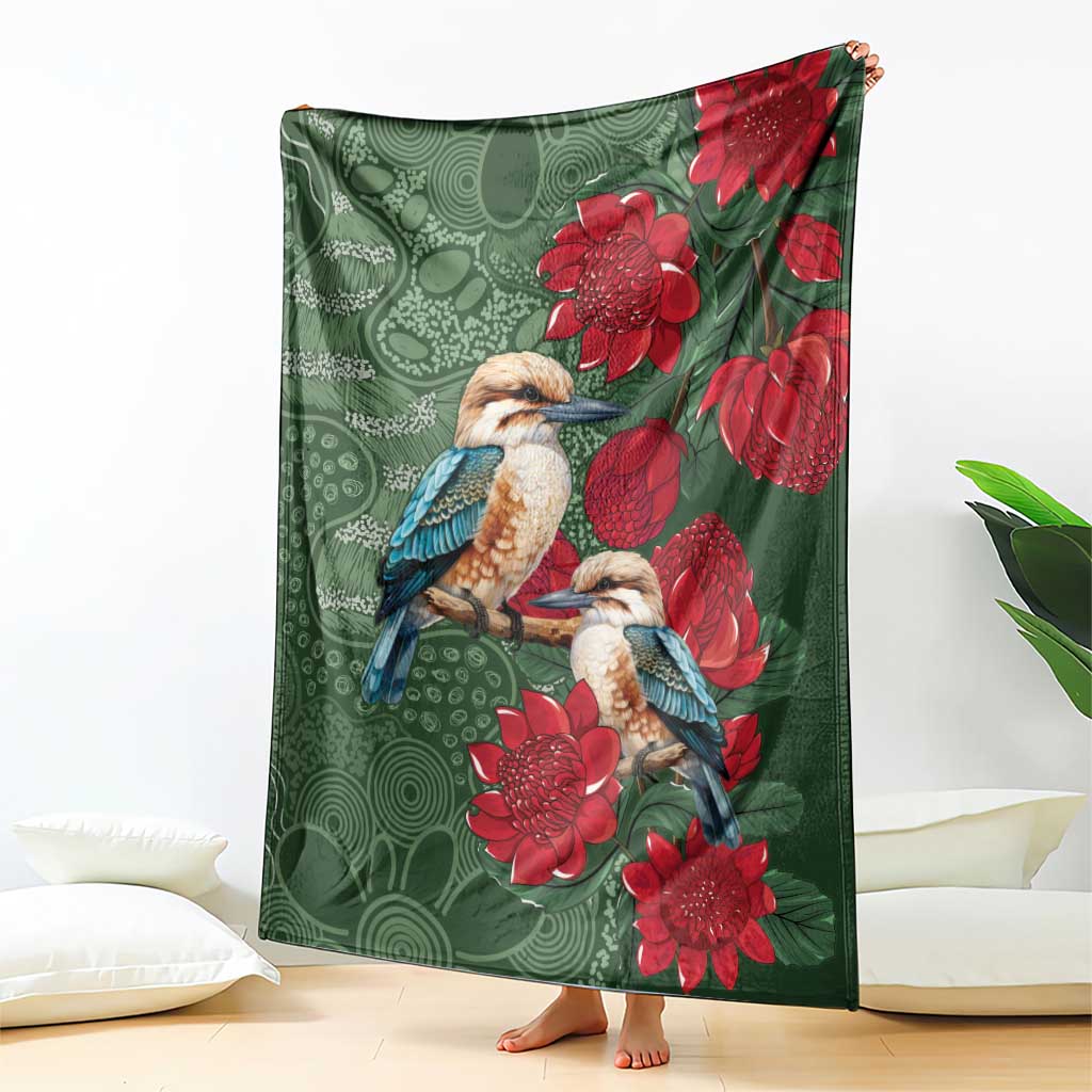 Kokaburra and Waratah Blanket Aboriginal Art