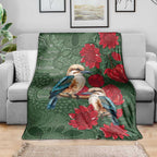 Kokaburra and Waratah Blanket Aboriginal Art