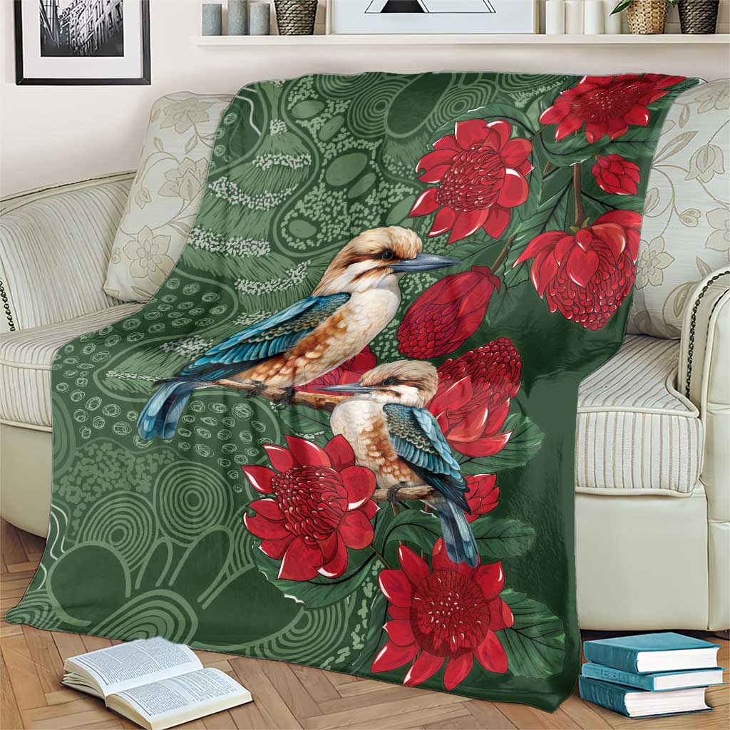 Kokaburra and Waratah Blanket Aboriginal Art