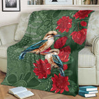 Kokaburra and Waratah Blanket Aboriginal Art