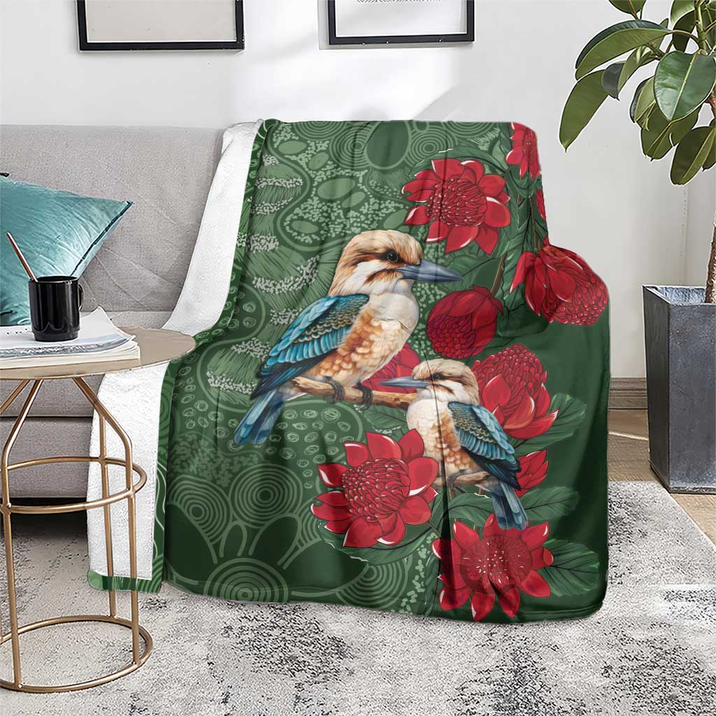Kokaburra and Waratah Blanket Aboriginal Art