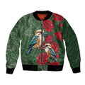 Kokaburra and Waratah Bomber Jacket Aboriginal Art