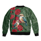Kokaburra and Waratah Bomber Jacket Aboriginal Art