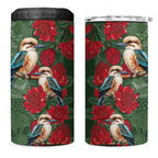 Kokaburra and Waratah 4 in 1 Can Cooler Tumbler Aboriginal Art